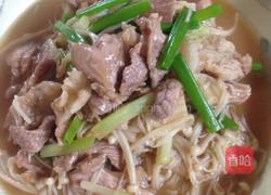 金针菇炒肉的做法图解5