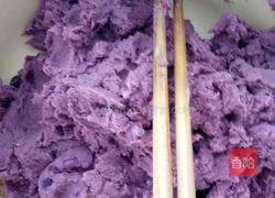 紫薯芝麻饼的做法图解1