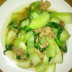 油菜炒肉片的做法[图]