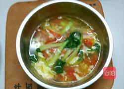 番茄青菜蛋汤的做法图解4