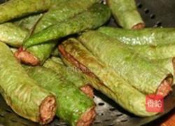 肉酿虎皮青椒的做法图解4