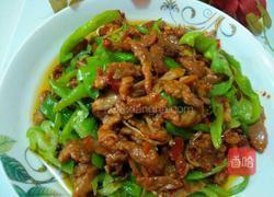 青椒炒肉丝的做法图解7
