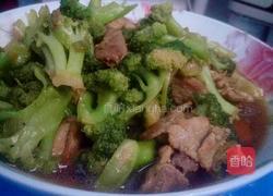 西兰花炒肉的做法图解5