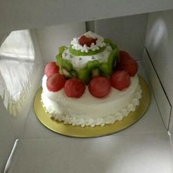 巧克力酱水果蛋糕的做法[图]
