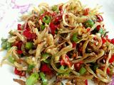 蒜头辣椒炒银鱼干
