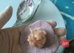 紫薯肉馅糯米滋的做法图解3