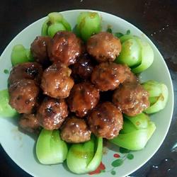 小油菜伴肉丸的做法[图]