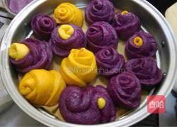 玫瑰花馒头。的做法图解8