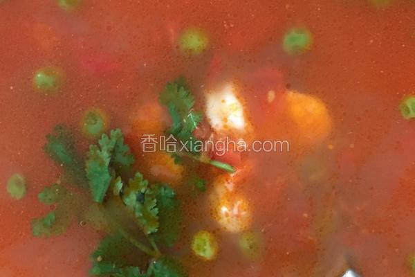 豌豆番茄虾仁汤