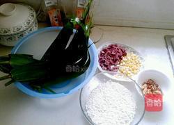 红枣 玉米 紫薯粽的做法图解1