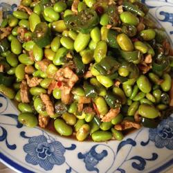 酱烧毛豆肉丝的做法[图]