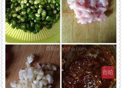 酱烧毛豆肉丝的做法图解1