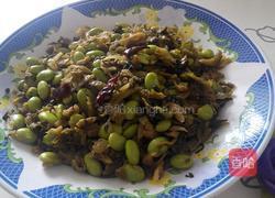 雪菜炒毛豆的做法图解7