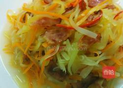 腊肠炒双丝(莴笋和胡萝卜)的做法图解4