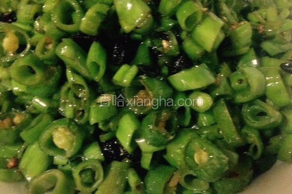 豉香青椒蕹菜杆
