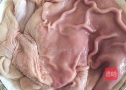 双椒酸菜炒猪肚的做法图解1