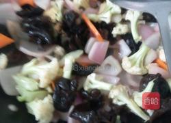 五朵金花缀火腿的做法图解2