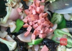 五朵金花缀火腿的做法图解4