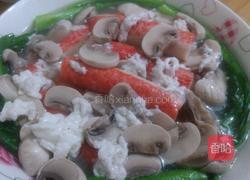 鲜菇扒蟹柳的做法图解10