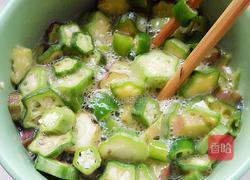 秋葵炒蛋的做法图解5