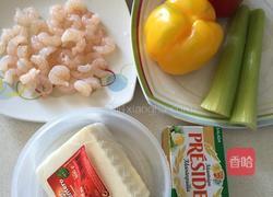 彩椒酿虾仁的做法图解1