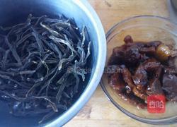 红烧肉炖干豆角的做法图解1