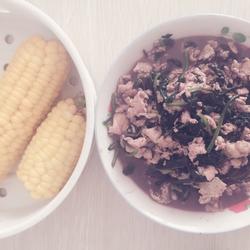 减肥午餐，玉米和苋菜炒鸡蛋的做法[图]