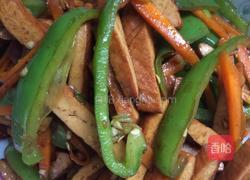 青椒炒酱干的做法图解3