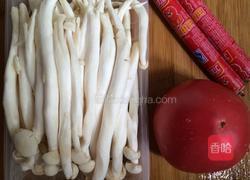 海鲜菇火腿番茄饭的做法图解1