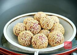 紫薯糯米芝麻球的做法图解12