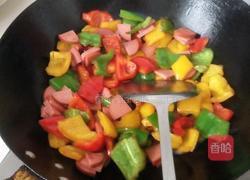 火腿烧彩椒的做法图解3