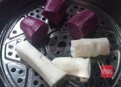 紫薯山药羹的做法图解1