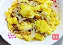 金针菇炒鸡蛋的做法图解5