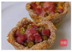 火腿青豆土司杯的做法图解7