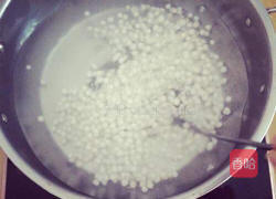 火龙果牛奶西米露的做法图解2