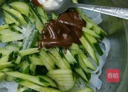 芝麻酱黄瓜拌宽粉的做法图解3