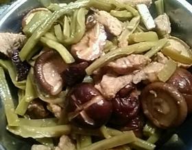 香菇瘦肉炒贡菜[图]