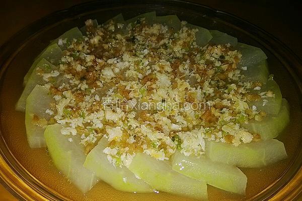 虾蓉萝卜干蒸冬瓜