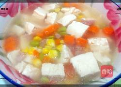 玉米毛豆豆腐汤的做法图解5
