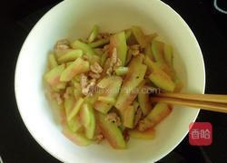 瘦肉丝炒西瓜翠衣的做法图解6