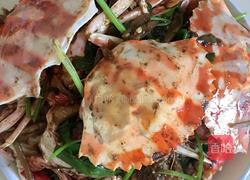 姜葱炒蟹的做法图解5