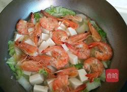 虾汤白菜豆腐的做法图解2
