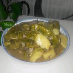 米汤土豆炖豆角。的做法[图]