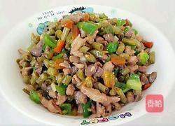 酸豆角炒肉的做法图解5