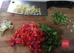 双椒蒸茄的做法图解3