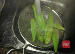 秋葵小炒肉的做法图解3