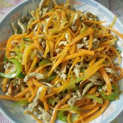 胡萝卜炒肉丝的做法[图]