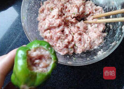 青椒酿肉的做法图解6