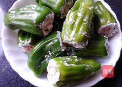 青椒酿肉的做法图解8