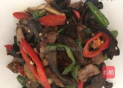 肉丝炒黑牛干菌的做法图解7